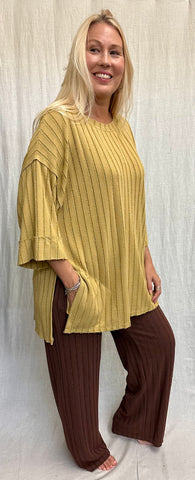 Viscose Stripe Easy Pocket Pant (Other color available)