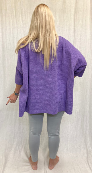 Cotton Puckered Double Cloth One Size Pullover (Other color available)