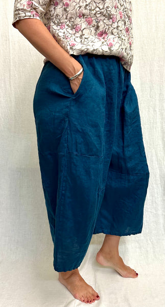 Hanky Linen Balloon Crop Pant (Other color available)