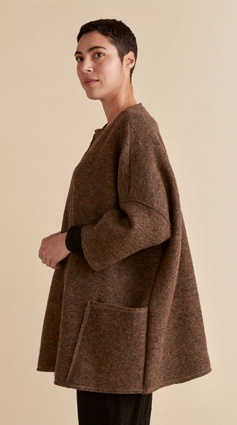 Boiled Wool One Size Zip Jacket