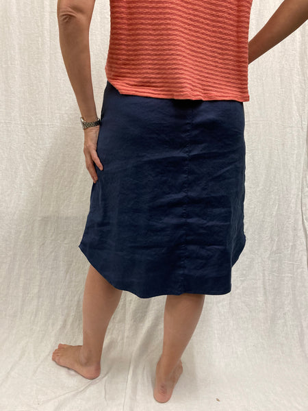 Linen Tencel Cargo Skirt
