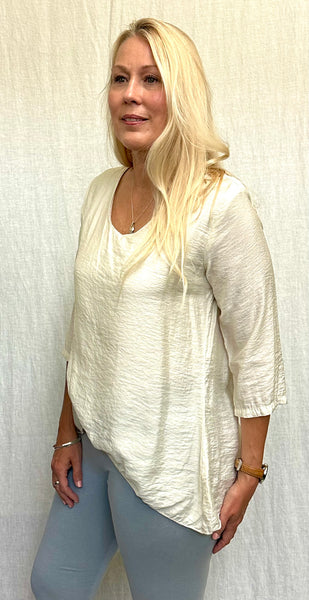 Rayon Parachute Double Layer V-Neck Pullover