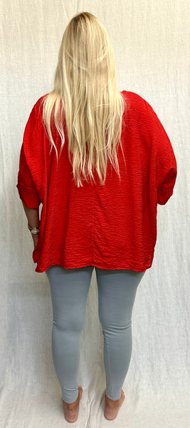 Rayon Parachute V-Neck Top (More colors available)