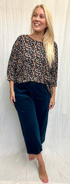 Fall Leaf Jersey Crop Top