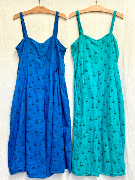 Hanky Linen Sailboats Crop Jumpsuit (New colors!)