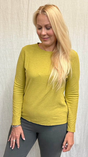 Cotton Linen Jersey Long Sleeve Easy Top (Other color available)