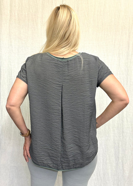 Rayon Parachute Back Pleat Top (Other color available)