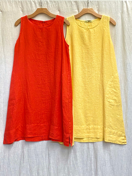 Linen Easy Shorter Tank Dress (Other color available)
