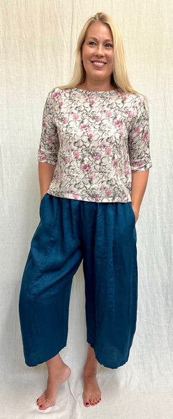 Hanky Linen Balloon Crop Pant (Other color available)