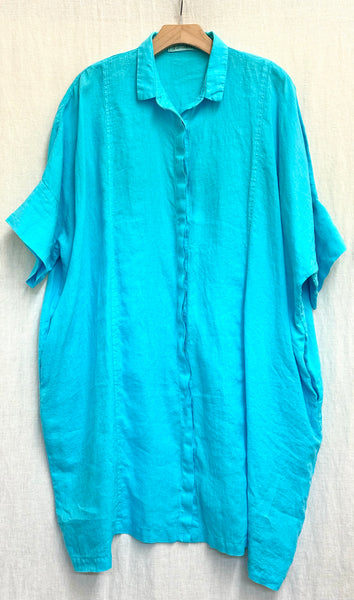 Hanky Linen Kimono Shirt Dress