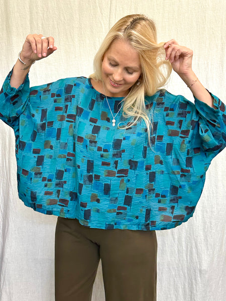 Rayon Parachute Sea Glass Crop Top (Other color available)