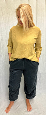 Cotton Lux Cord Double Tuck Pant (Other color available)