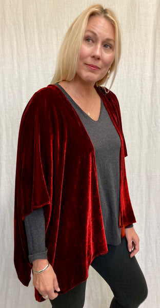 Rayon Silk Velvet Shawl Cardi (Other color available)