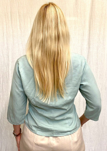 Solid Tencel 3/4 Sleeve Shirt (Other color available)