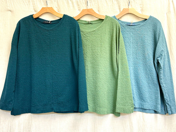 Cotton Puckered Doublecloth Sweatshirt (More colors available)